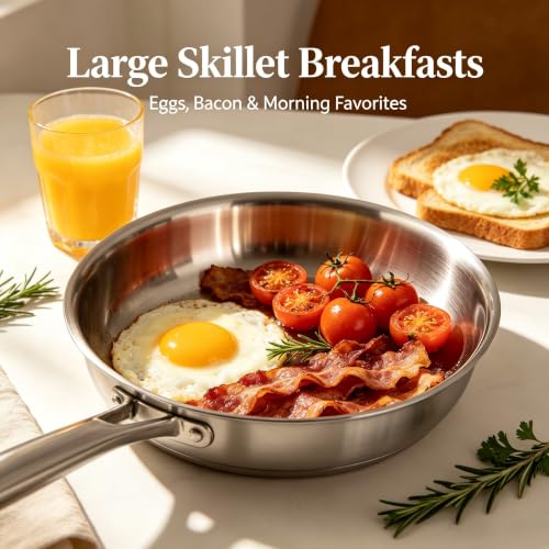 10 Piece Stainless Steel Cookware Set With Tri