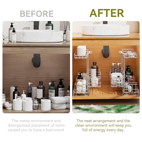 2 Tier Under Sink Organizer 11" W X18 D (11" W X18"D)