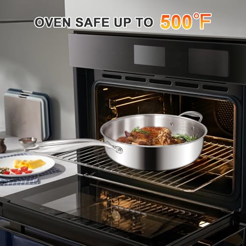 12 Inch Tri Ply Stainless Steel Frying Pan