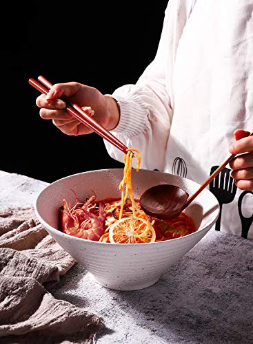 Ceramic Japanese Ramen Bowl Set (9 Inch / White)