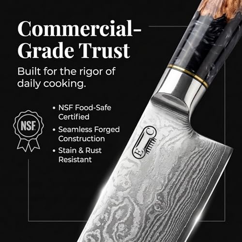 Real Forged Damascus 8pc Japanese (8 Count)