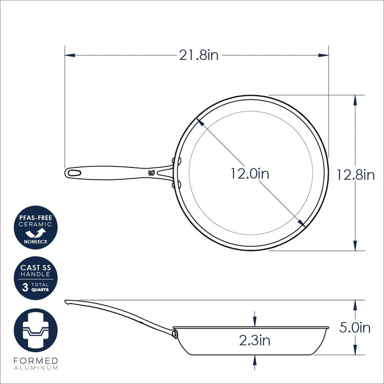 Basalt Aluminum Saute Skillet