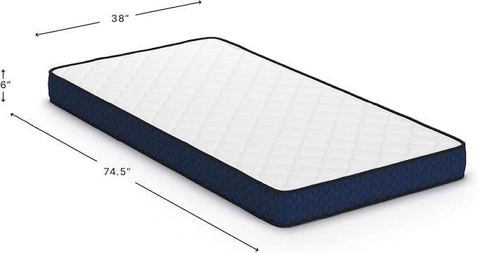 Signature Design by Ashley Twin Size Firm 6" Memory Foam Mattress, Super Soft Foam with Breathable Quilted Cover, Fiberglass Free, Mattress in A Box, Adjustable Base Compatible, Limited Warranty