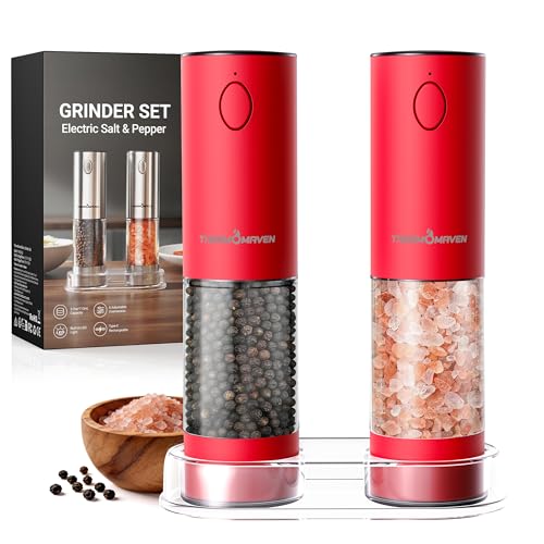 Electric Salt and Pepper Grinder Set (Large / Empire Red)