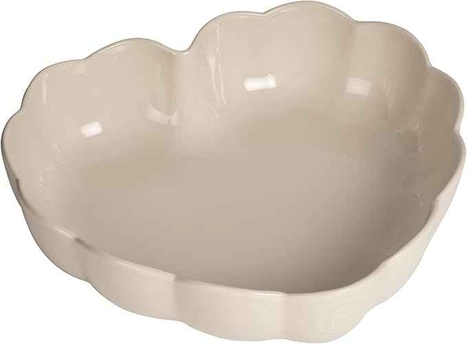 Emile Henry Made in France Ceramic Heart-Shaped Cake Dish, Madeleine Collection. 10.4" x 9.6" x 2.6", Clay
