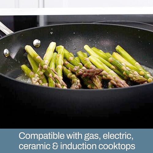 HA1 Hard Anodized Nonstick Cookware Set 10 Piece Induction Oven Broiler Safe 500F