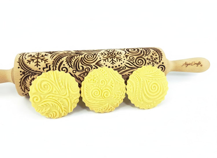 FROST Embossing rolling pin for Christmas cookies