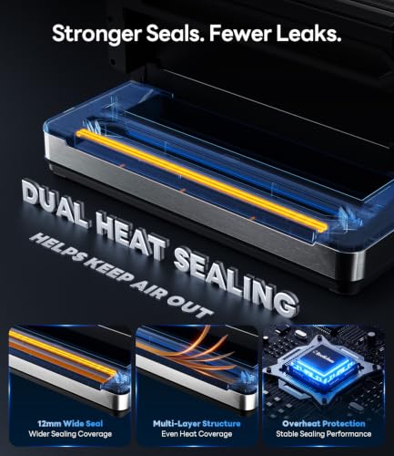 98kPa Vacuum Sealer with FoodTrace Label Printing & Food Management App