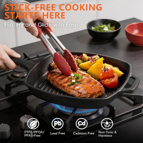 6 Piece Pre Seasoned Cast Iron Cookware Set