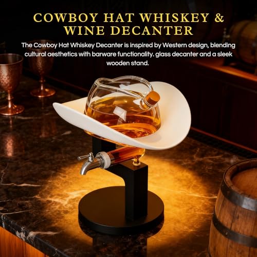 Western Cowboy Hat Decanter