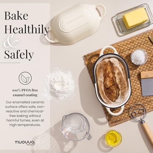 Dutch Oven For Sourdough Bread Baking (24cm x 16cm / Cream)