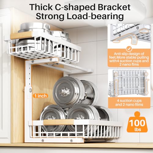 Under Sink Organizer (Large-2-Pack / White)