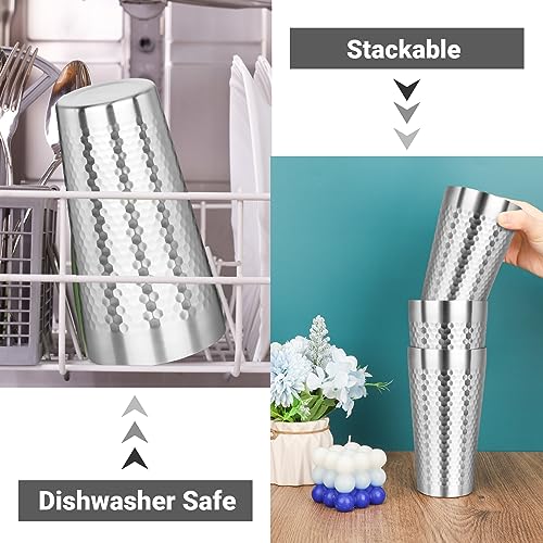 Metal Cup 19 oz Insulated Tumbler (diamond-patterned / 19oz,4pcs)
