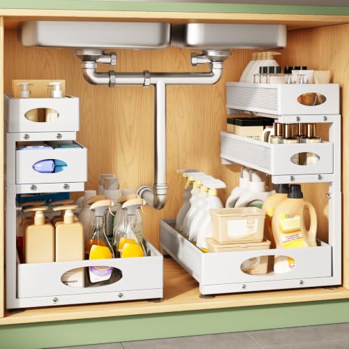 Under Sink Organizer 3 (2-Pack / White)
