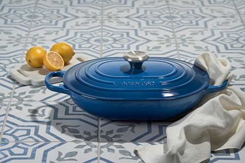 Enameled Cast Iron Oval Casserole with Lid