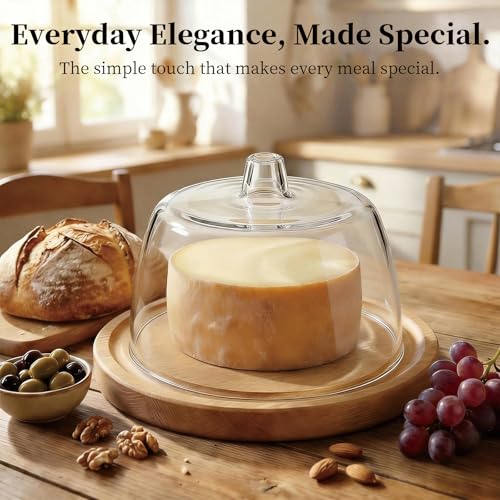 ZZXLLLO Girolle Cheese Curler Shaver Wheel with Lid for Tête de Moine (Wood)