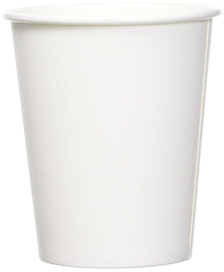 Amazon Basics Disposable Coffee Cups, 8 ounces, Paper, 1000 Count (Pack of 1), White