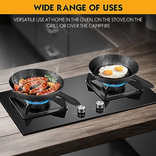 Cast Iron Skillet Set 3 Piece 6 8 10 Inch Pre (6.8.10)