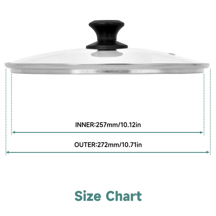 10.25 In Glass Lid for Frying Pan