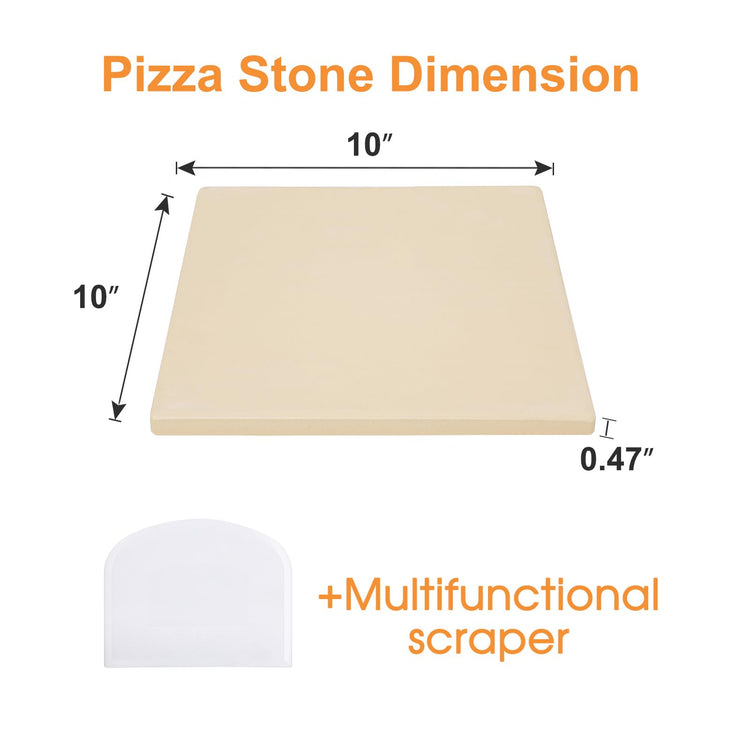 Small 10x10 Inch Cordierite Pizza Stone for RV Camper Oven & Grill