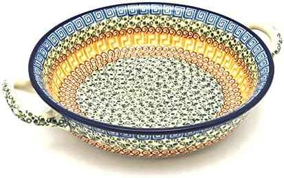 Polish Pottery Baker - Round with Handles - 8" - Autumn