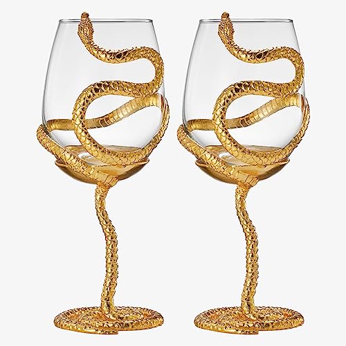 Stemmed Snake Wine Glasses