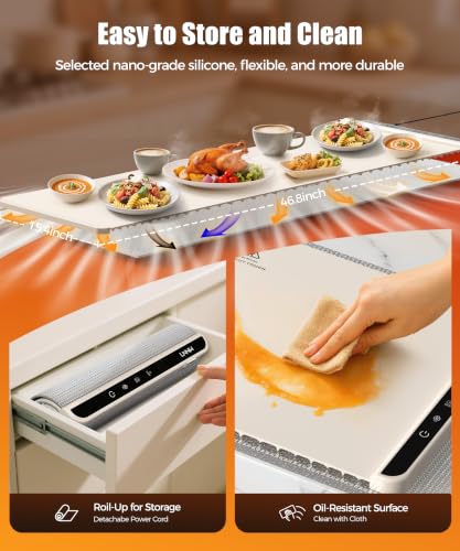 Warming Mat for Food (Off White / 46x15 Inch)