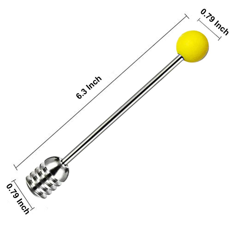 Stainless Steel Honey Dipper Stick 6.3 Inch Honey Wand Server for Honey Pot Dispense Drizzle Honey