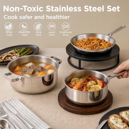 Tri Ply Stainless Steel Cookware Set