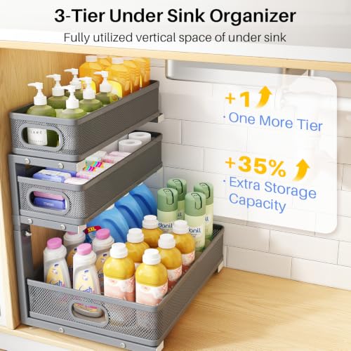 Under Sink Organizer (2-Pack / Gray)