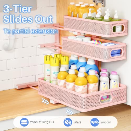 Under Sink Organizer (2-Pack / Pink)