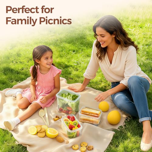 Airtight Food Storage Containers with Lids 0.8 (2.1Qt/1.5Qt/0.8Qt-Rectangle)