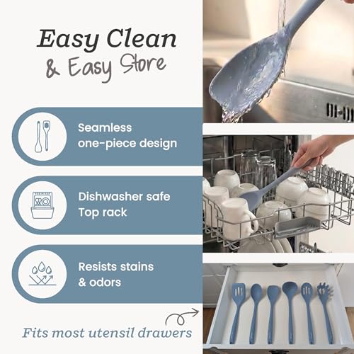 Starpack Like a Boss XL Silicone Cooking Utensils Set (Light Blue / XL Size Set of 6, 13")