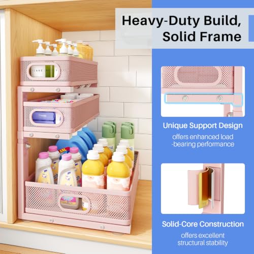 Under Sink Organizer (2-Pack / Pink)