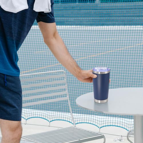 20 oz Tumbler Insulated Tumblers Stainless Steel Coffee Mug (Navy)