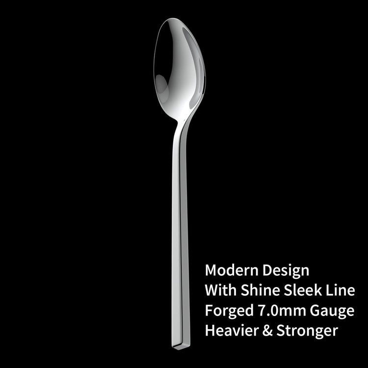 Alata Cube 20-Piece Forged Stainless Steel Flatware Set Cutlery Set,Silverware Set Service for 4,Mirror Finish,Dishwasher Safe