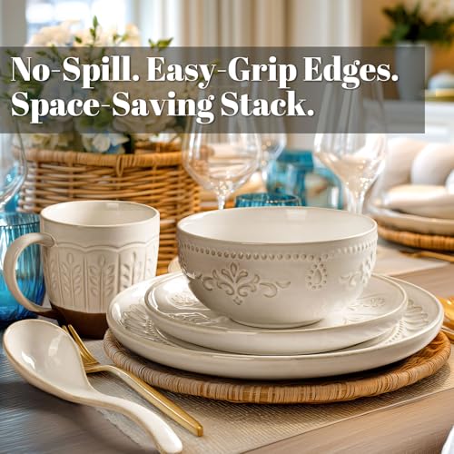Plates And Bowls Sets (Willow Leaf (16 Pieces) (White))