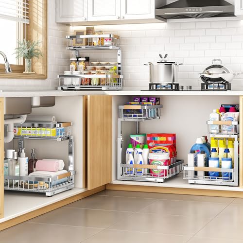 Under Sink Organizer (Large-1-Pack / Silver)