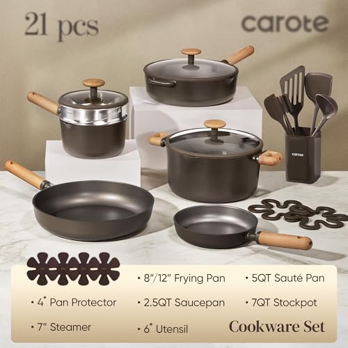 21pcs Nonstick Pots and Pans Set