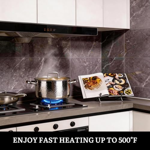 14-Piece Tri-Ply Hammered Stainless Steel Cookware Set