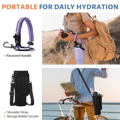 32oz Insulated Bottle with Straw (Light Purple / 32 Ounces)