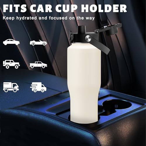 32 oz Vacuum Insulated Water Bottle with Carrier Bag (Cream White / 32 Ounces)