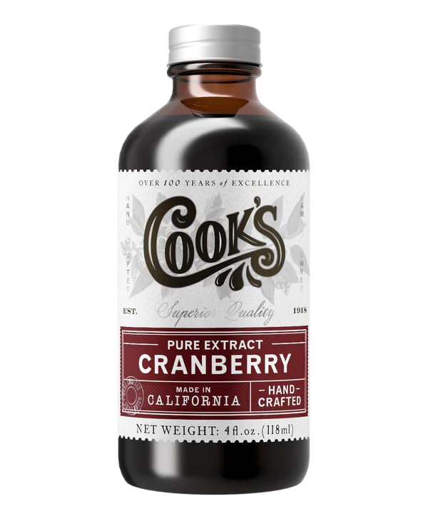 Cook's, Cranberry Extract for Breads, Muffins, Jellies, Jams, Sauces, Beverages, 4 oz - Nestoria