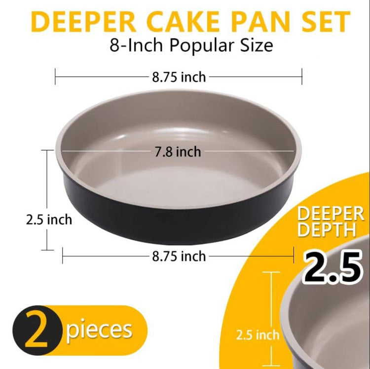 9.5 Inch Round Cake Pan Set of 2 (40 Ounce)