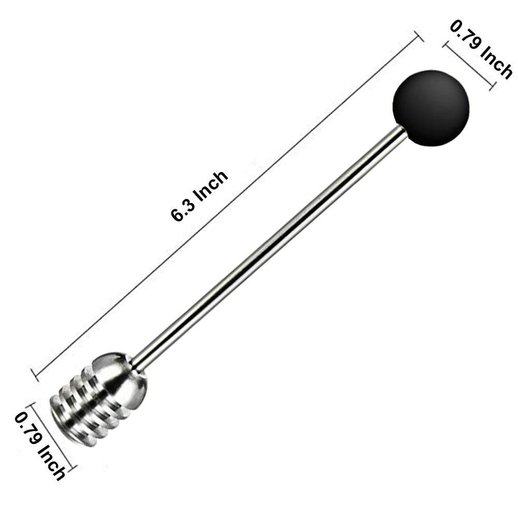 Stainless Steel Honey Dipper Stick 6.3 Inch Honey Wand Server for Honey Pot Dispense Drizzle Honey