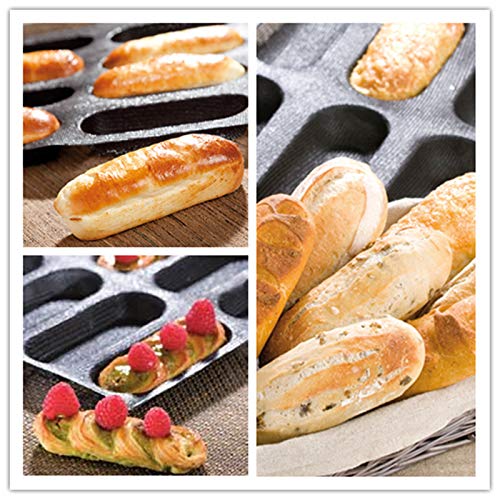 Silicone Hot Dog Bread Forms Mini Baby Sandwich Baking Molds Food grade Perforated Eclair Sheets for Home Oven