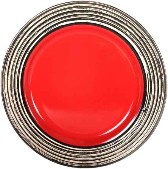 48 Piece Dinnerware Set, Ceramic Plates and Bowls Sets for 8, Microwave and Dishwasher Safe, Handcrafted Tree Bark Series Dish Set, Strawberry/Red