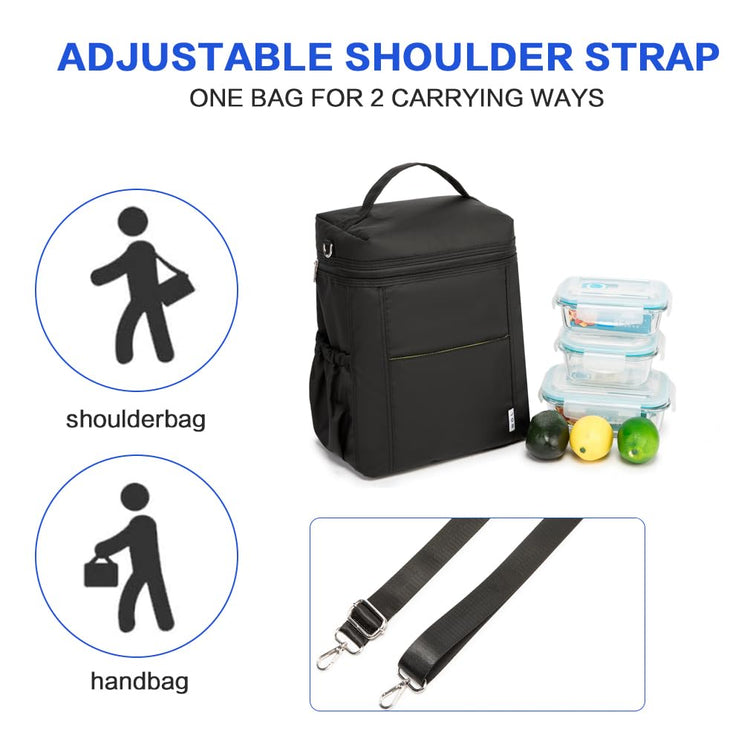 NOL Insulated Lunch Bags for Women Cooler Bag Lightweight Nylon Waterproof Lunch Box for Work