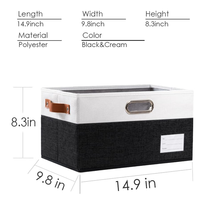 Foldable Storage Bins with Handles [3 (3 Count)