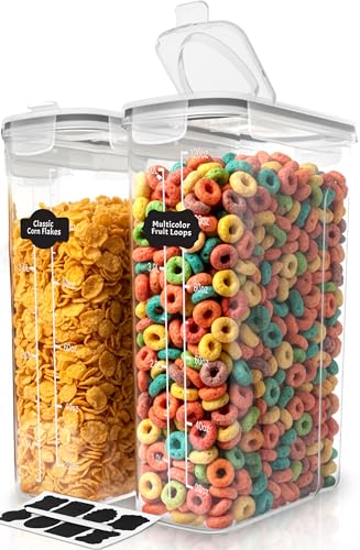 Cereal Containers Storage Set (Clear / 4 Liter (Pack of 2))